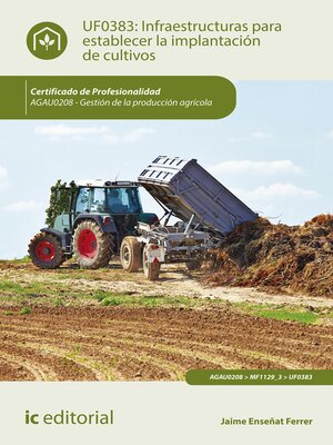 cover image of Infraestructuras para establecer la implantación de cultivos. AGAU0208